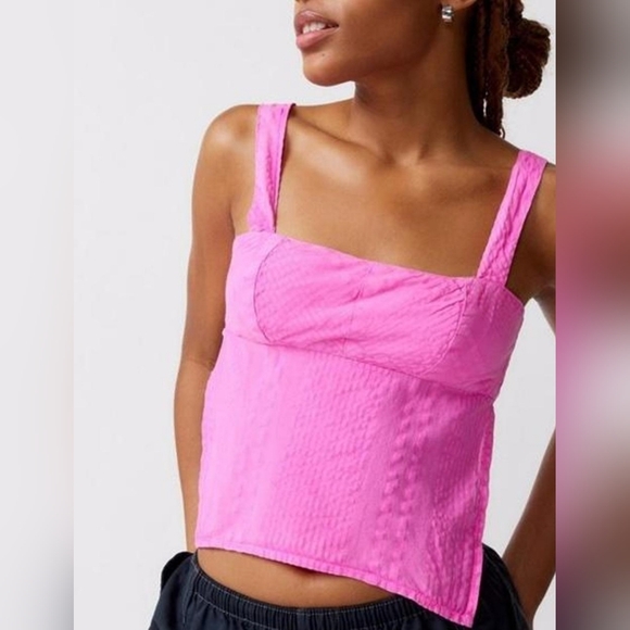 Urban Outfitters Tops - 🩷 Urban Outfitters Women's Pink Ecote Jana Crop-top Size Medium